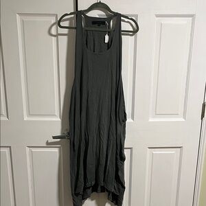 Gray Sleeveless Dress with Pockets (Urban Zen)